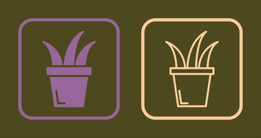 Grass Pot Icon vector