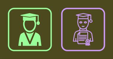 Student Holding Degree Icon vector