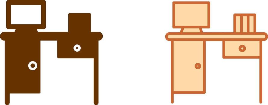 Working Table Icon vector
