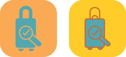 Luggage Inspection Icon vector