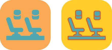 Seats In Plane Icon vector