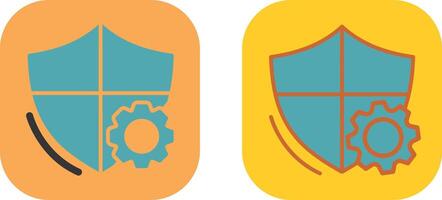 Shield Settings Icon vector