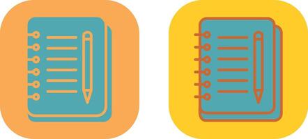 Notebook And Pen Icon vector