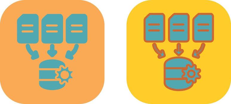 icono de procesamiento de datos vector