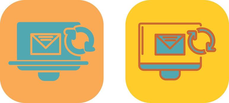 actualizar correo icono vector