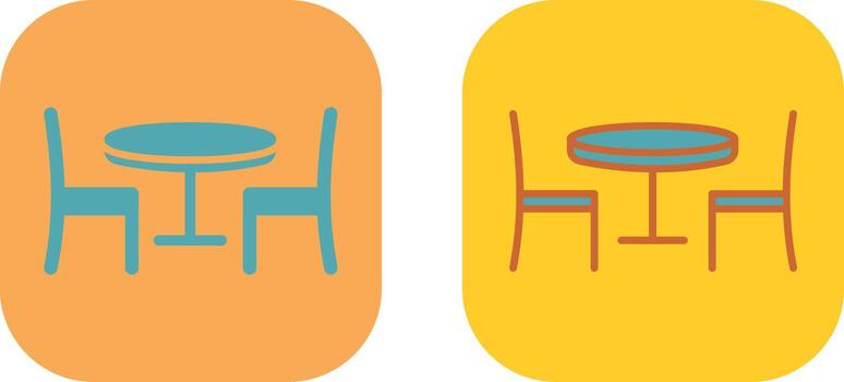 icono de mesa de comedor vector