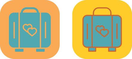 Lover Suitcase Icon vector