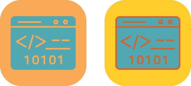 Binary Website Icon vector