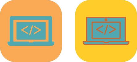 Coding Computer Icon vector