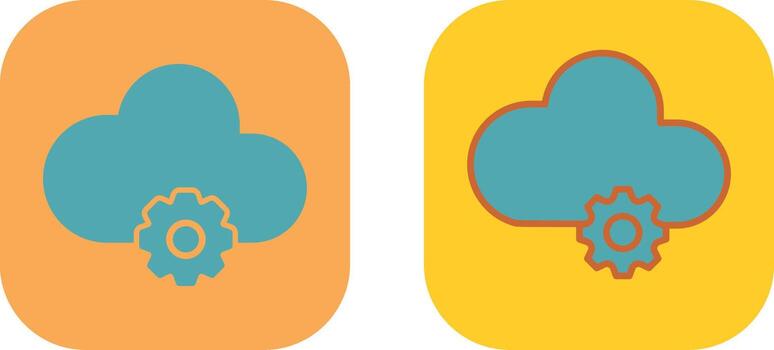 icono de computación en la nube vector