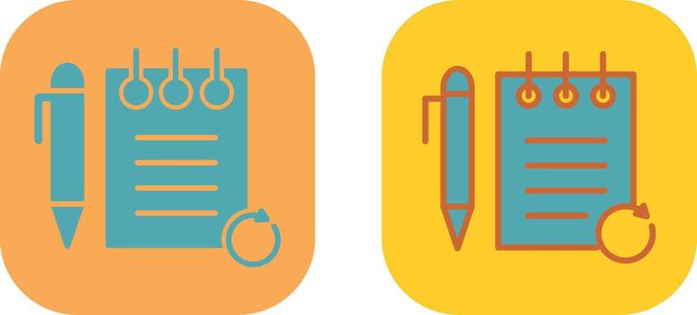 vuelto a comprobar notas icono vector