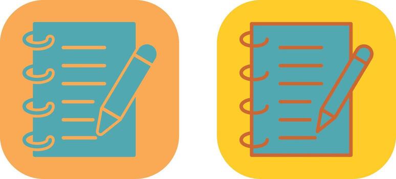 primavera cuaderno icono vector