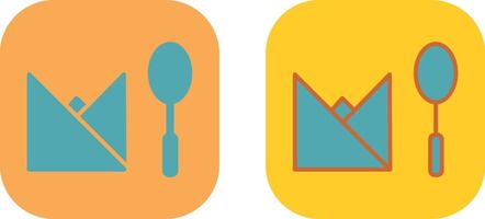 Spoon and Napkin Icon vector