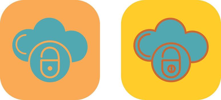 Secure Cloud Icon vector