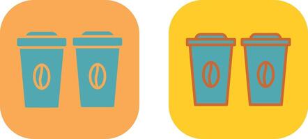 Two Coffees Icon vector