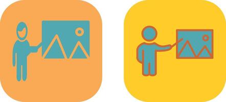 Art Museum Guide Icon vector