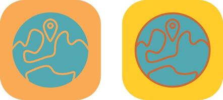 Locate on Earth Icon vector