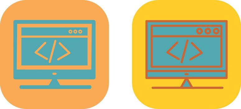 html codificación icono vector