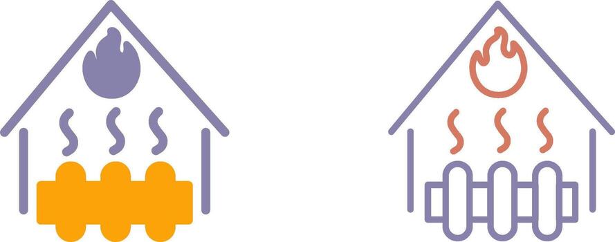 Heating System Icon vector