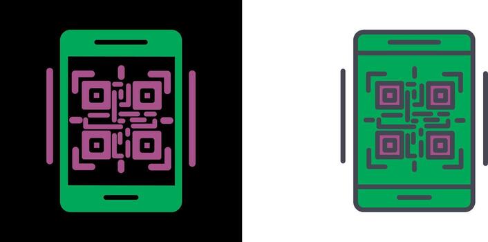 icono de código qr vector