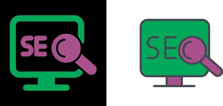 icono de optimización de motor de búsqueda vector