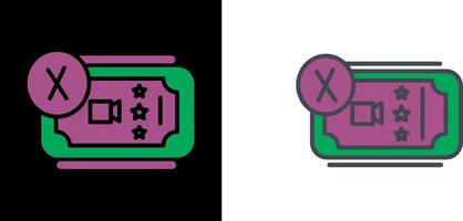 Cancel Ticket Icon vector