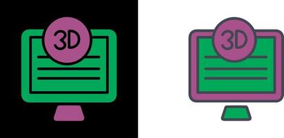 3D Quality Screen Icon vector