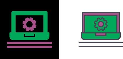 Laptop Setting Icon vector