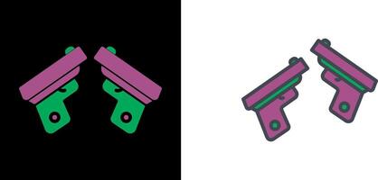 icono de dos pistolas vector