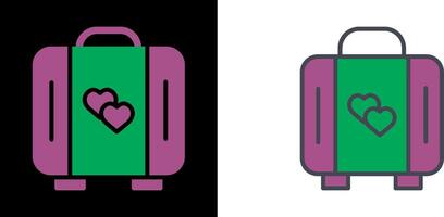 Lover Suitcase Icon vector