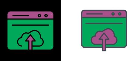 Upload Web Icon vector