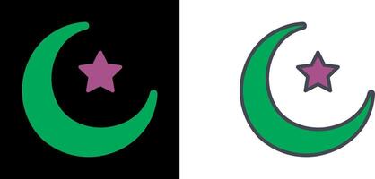 Moon and Star Icon vector