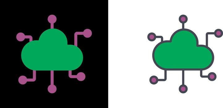 icono de computación en la nube vector