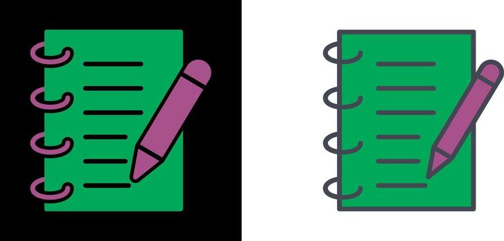 primavera cuaderno icono vector