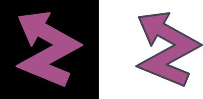 ZigZag Arrow Icon vector