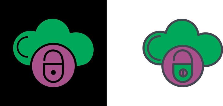 icono de nube segura vector