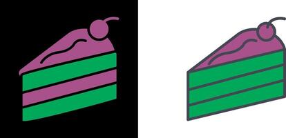 icono de rebanada de pastel vector