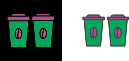 Two Coffees Icon vector