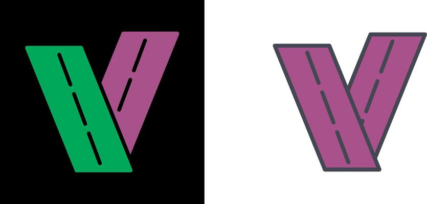 Two Way Road Icon