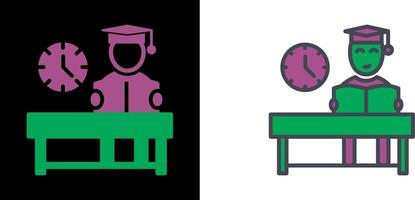 Studying on Desk I Icon vector