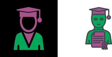 Student Holding Degree Icon vector