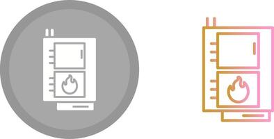 sólido combustible caldera icono vector