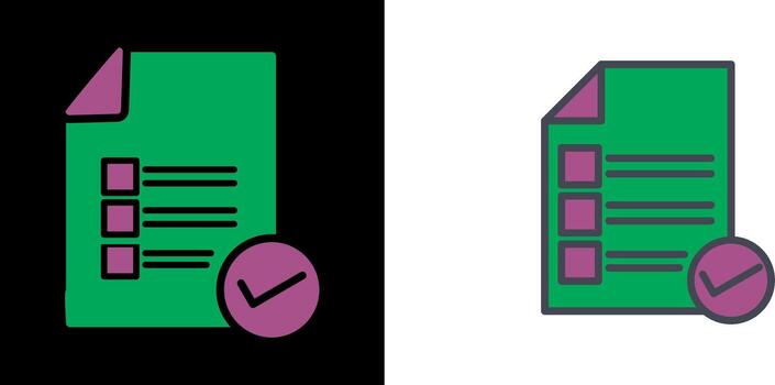 Valid Document Icon vector