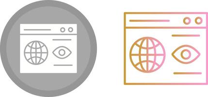 web visibilidad icono vector