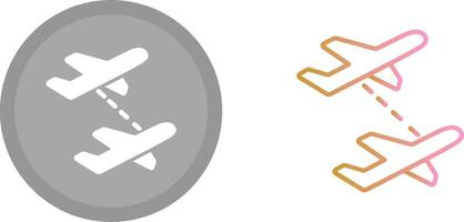múltiple vuelos icono vector