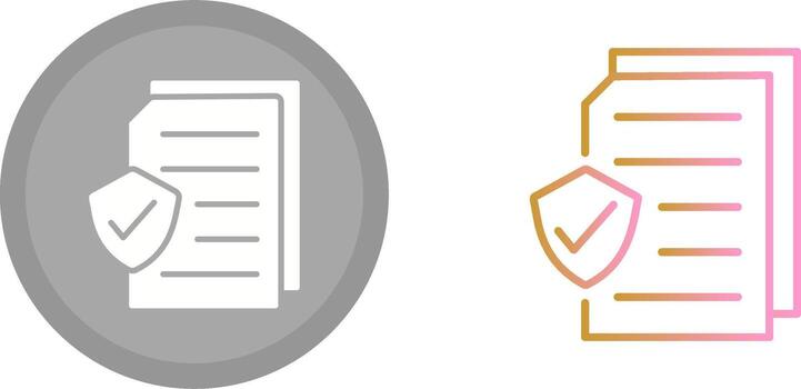 Secure Document Icon vector