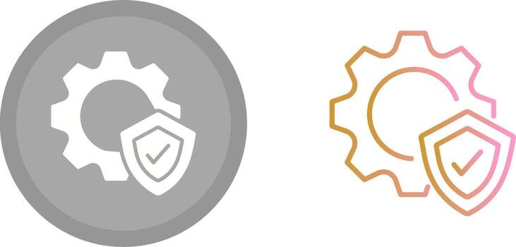 Protected System Icon vector