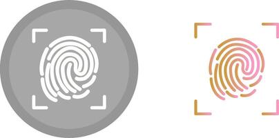 Fingerprint Lock Icon vector