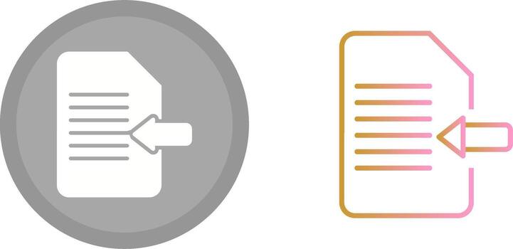 Import Document Icon vector