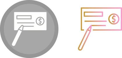 Write Cheque Icon vector